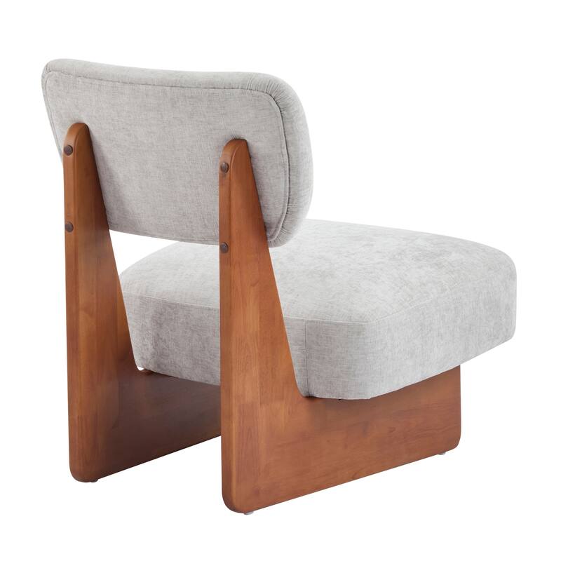 Modern Lounge Chairs with Solid Wood Frame (Set of 2)