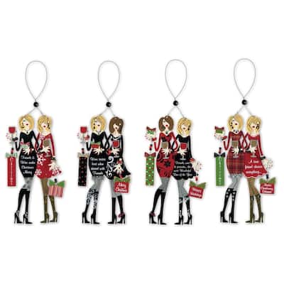 Fabulous Friends Wine Charm & Magnet, Set of 4
