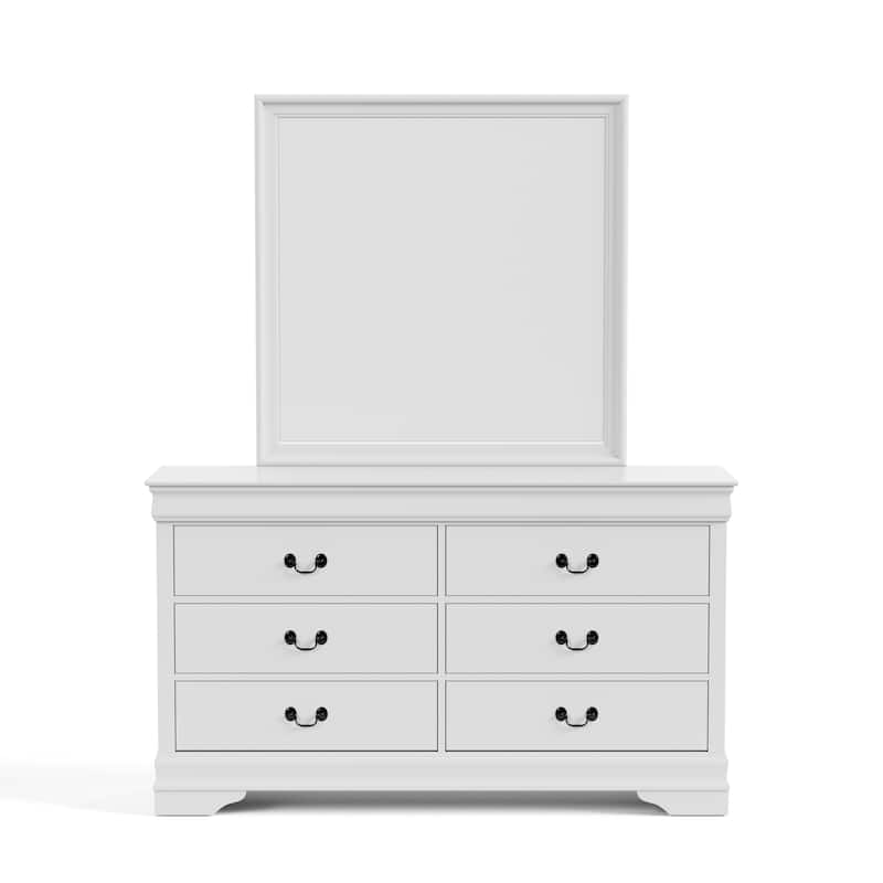 Furniture of America Devi Traditional Solid Wood 2-piece Dresser and Mirror Set