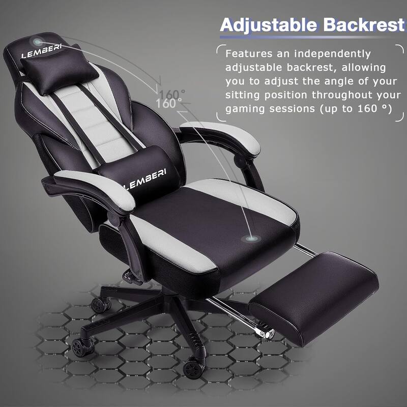 BOSSIN Racing Style Gaming Chair,300 lbs Big and Tall gamer chair High Back Computer Chair