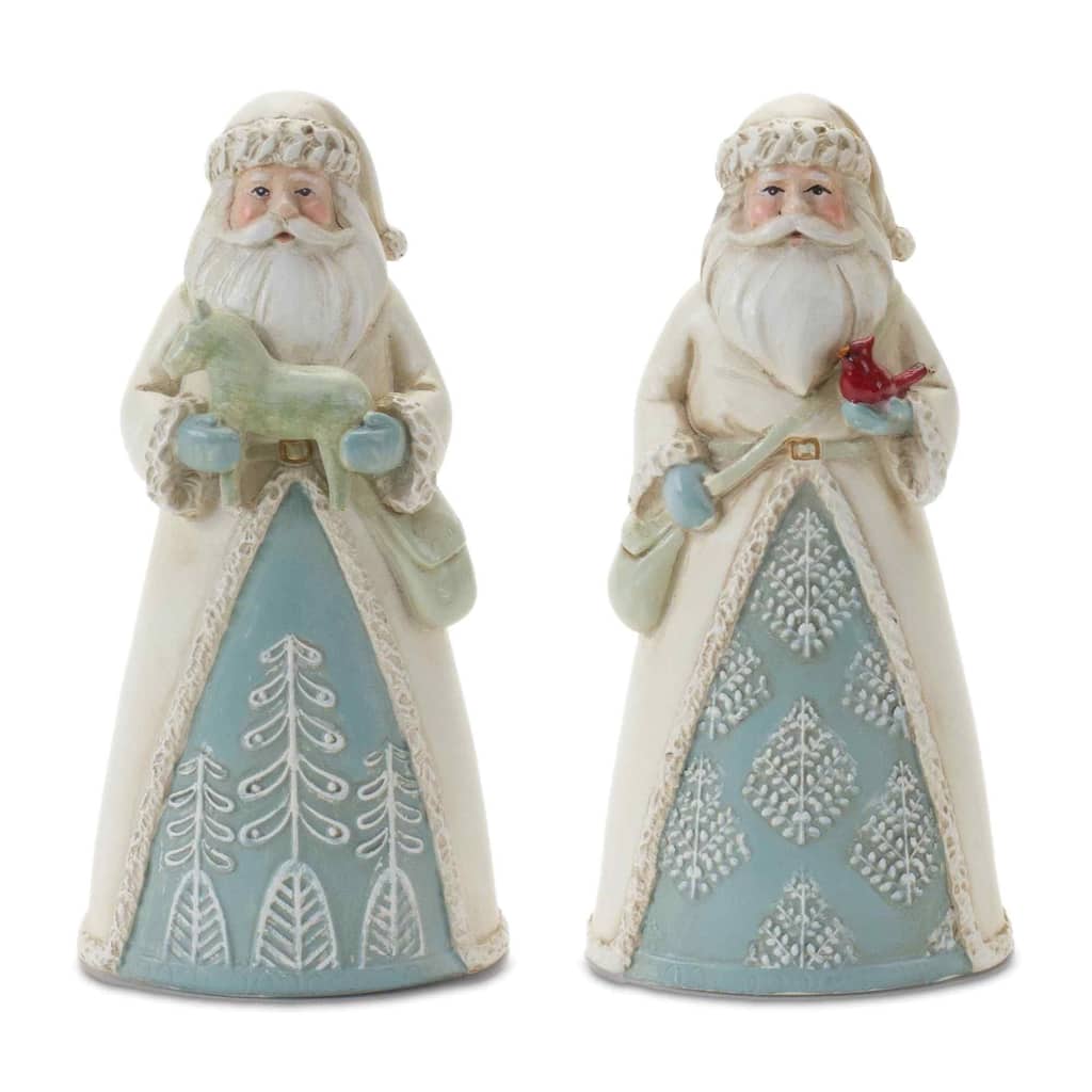 Set of 6 Winter Santa Horse Cardinal Christmas Tabletop Figurines 5"