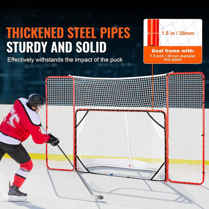 Hockey Goal Backstop Net Portable Indoor Outdoor Hockey Training Net
