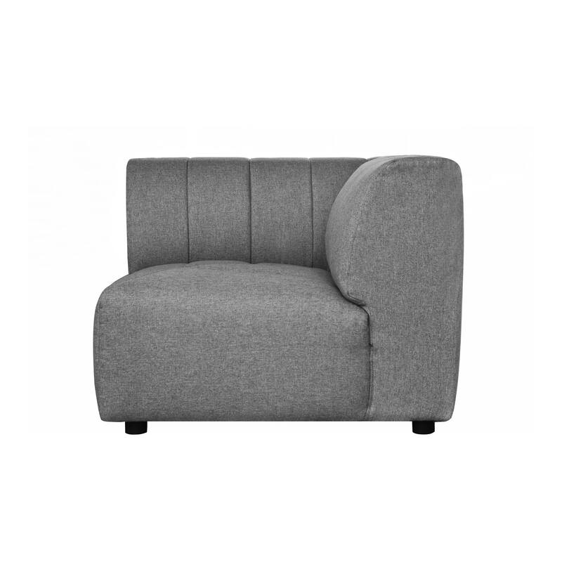 Aurelle Home Lilly Modern Channel-Stitched Modular Sectional Corner Chair