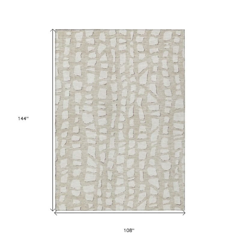 HomeRoots Abstract Transitional Rectangle Outdoor Rug