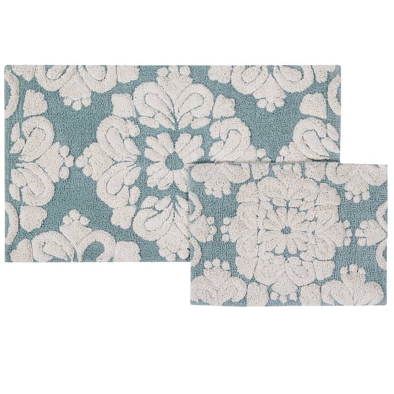 Better Trends Medallion Tufted Bath Mat Rug 100% Cotton
