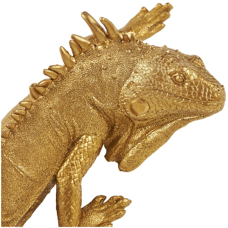 Polystone Animal Textured Climbing Home Wall Decor - Gold - Roche River Decor