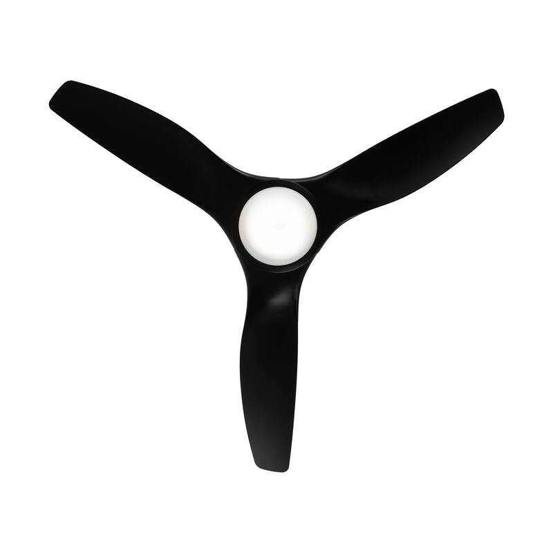 52-inch Modern Matte Black DC LED Ceiling Fan with Remote