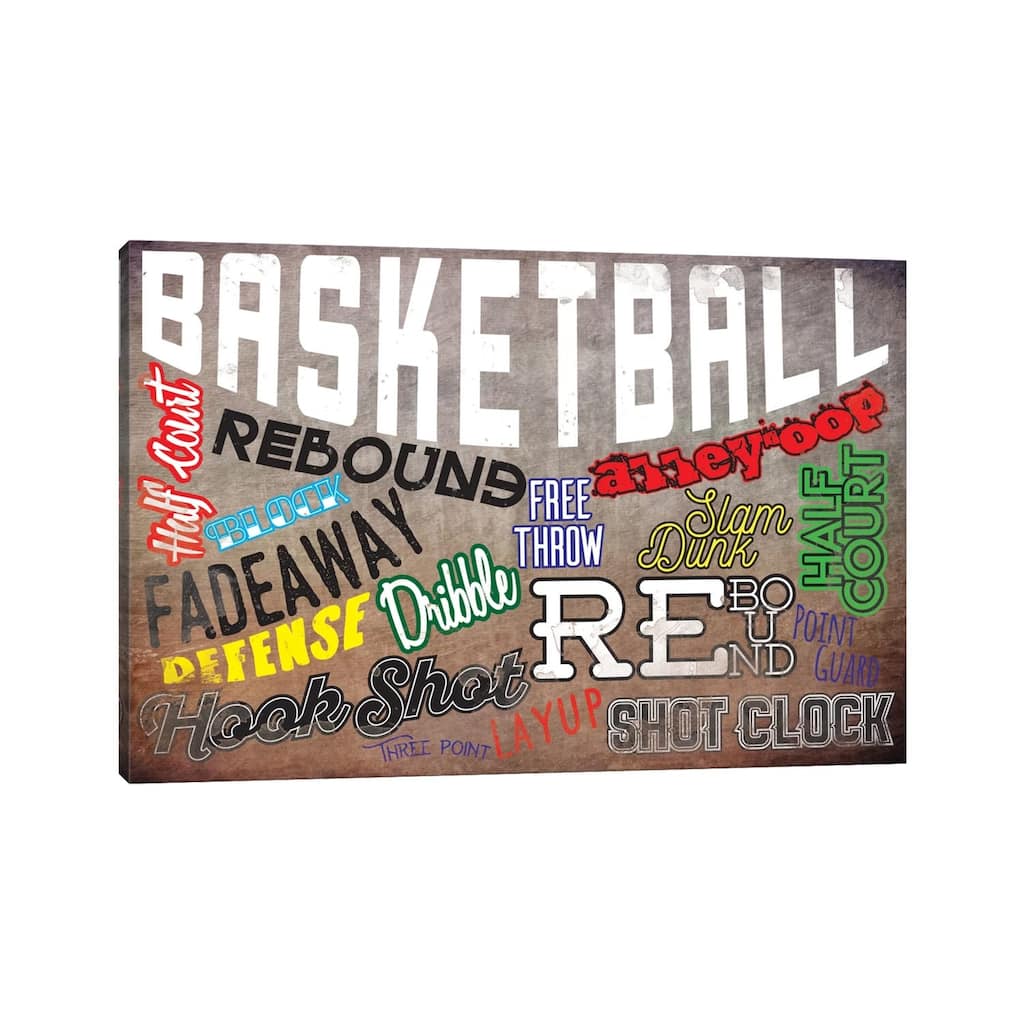 iCanvas "Basketball Slang" by 5by5collective Canvas Print