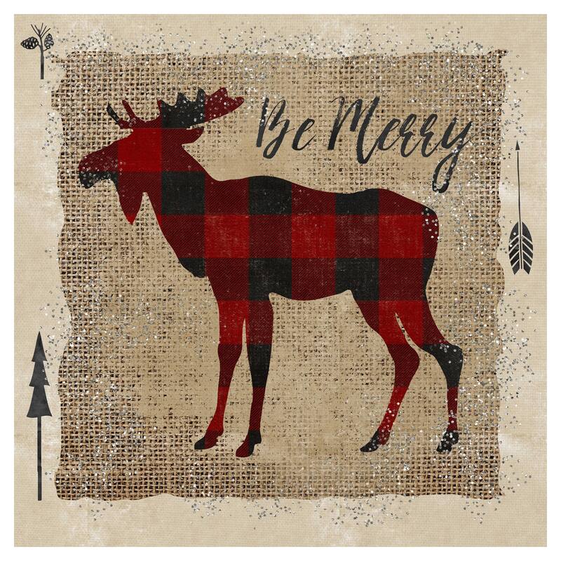 Buffalo Check Moose by Beth Albert Canvas Art Print