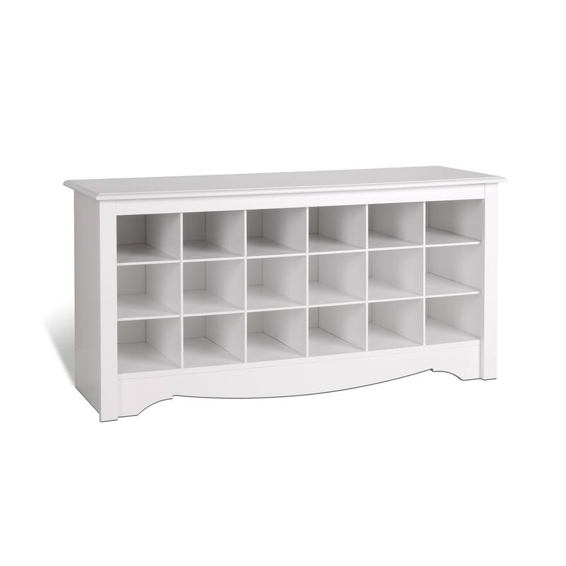 Copper Grove Arrowstone White Shoe Storage Cubbie Bench