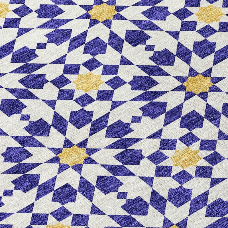 Machine Washable Indoor/ Outdoor Chantille Morrocan Boho Rug