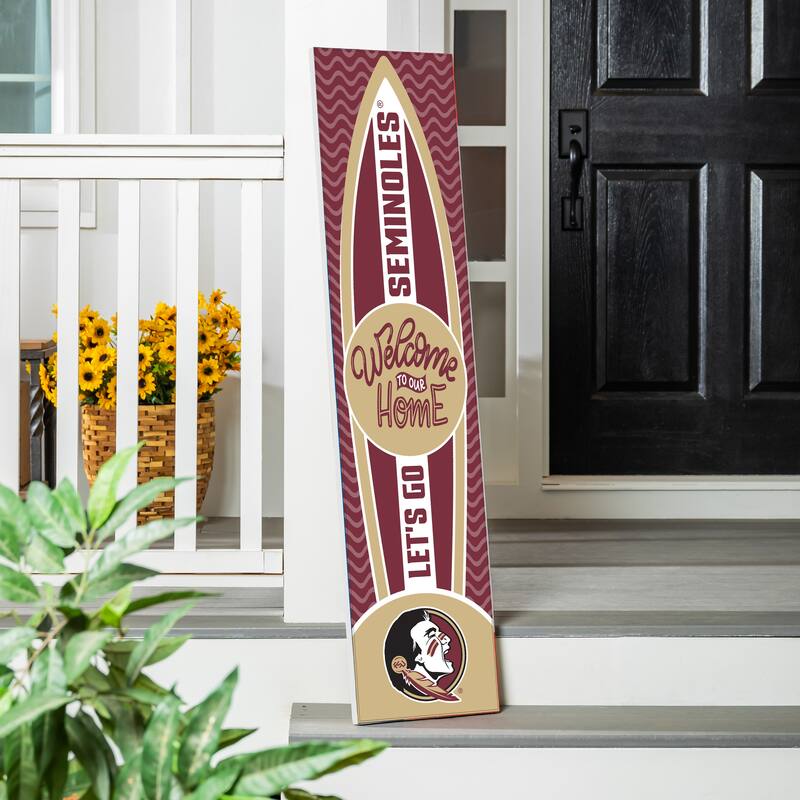 47" Porch Leaner Welcome Wall Sign, Florida State University - Gold