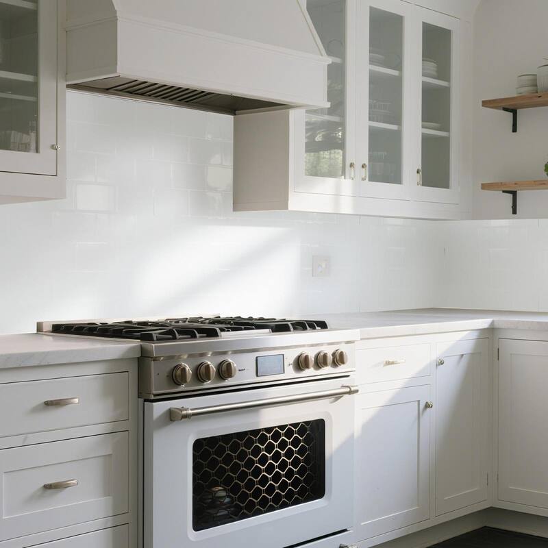 Art3d 10 Pieces Self-adhesive Thickened Backsplash Subway Tiles Green or White - 10.6inch x 12.6inch