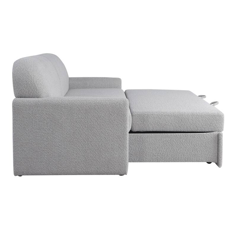 Serta Whitmore Convertible Sofa in Boucle Fabric