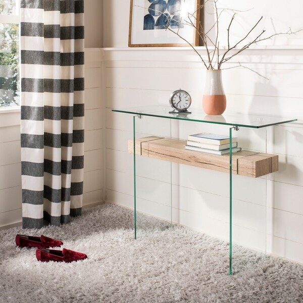 Safavieh Kayley Natural/ Glass Console Table