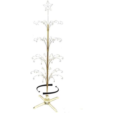 Goldtone 74 Rotating Ornament Tree