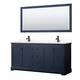Option Dark Blue, Black Trim, White Quartz Top