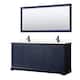 Option Dark Blue, Black Trim, White Quartz Top
