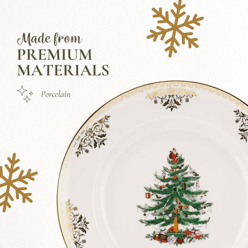 Spode Christmas Tree Set of 4 Gold Plates
