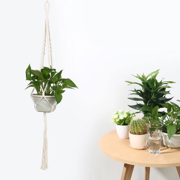 Vintage Macrame Plant Hanger Garden Flower Pot Holder Hanging Rope Basket Decor