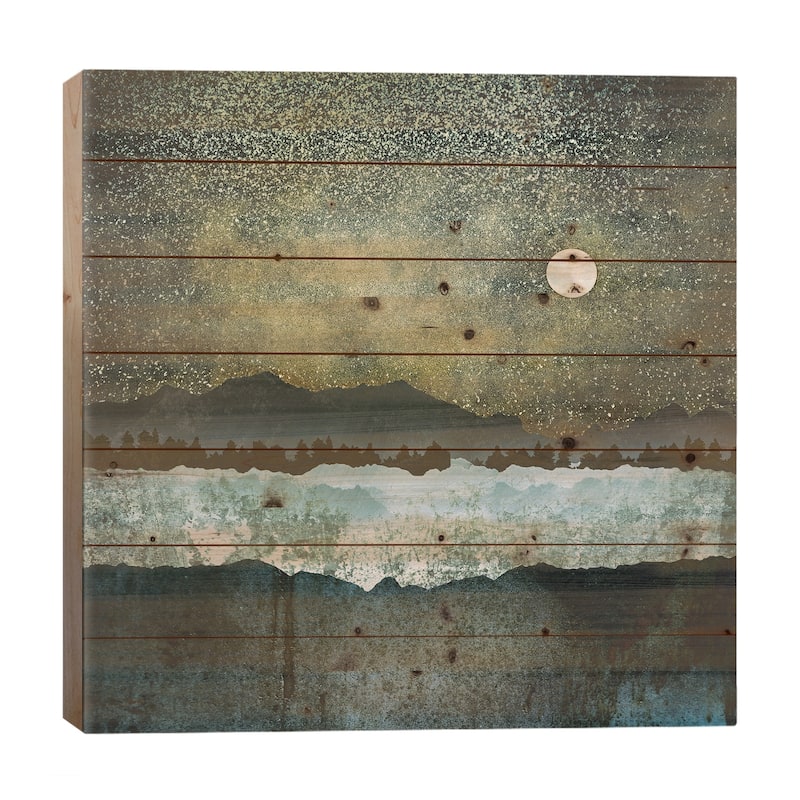 Stars Print On Wood by SpaceFrog Designs - Multi-Color - 26x26x1.5