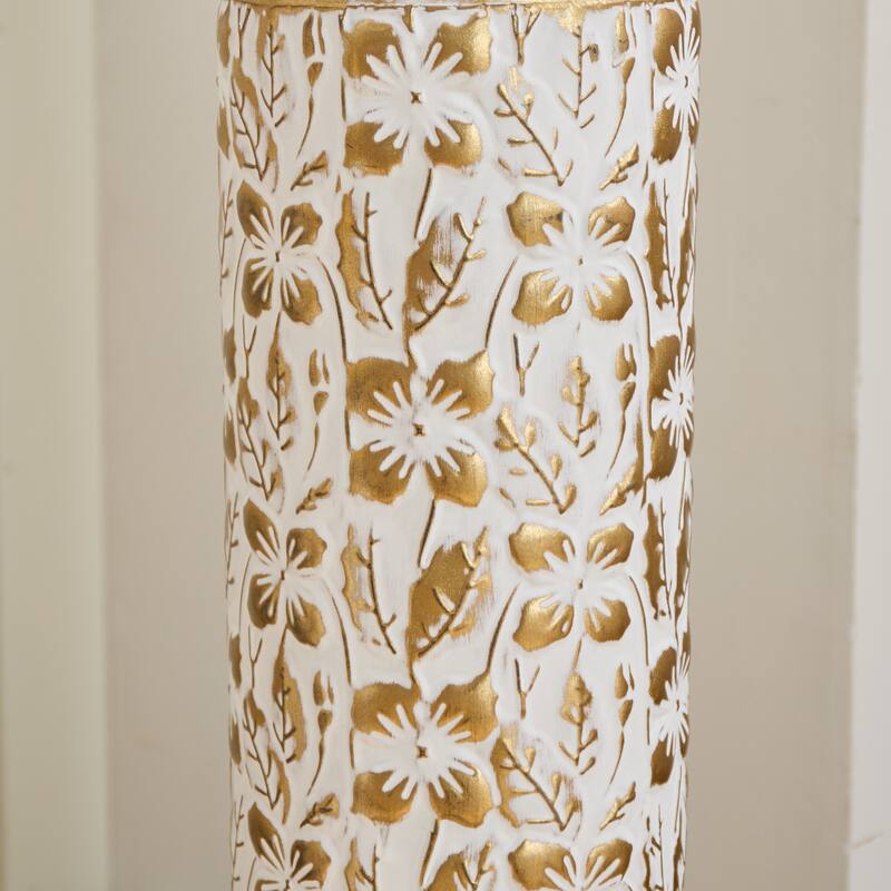 3D Relief Flower Metal Vase Set 24" 29" 32.68" Height