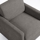 preview thumbnail 37 of 154, Set of 2 Modern Swivel Accent Armchairs Upholstered Arm Chairs