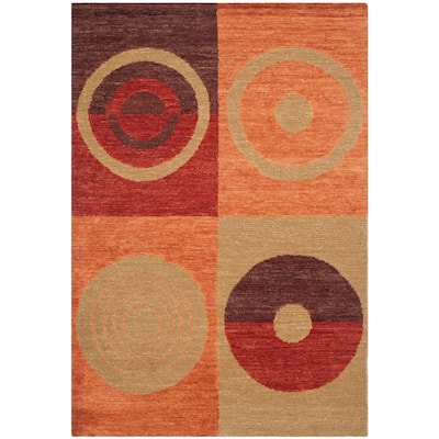 SAFAVIEH Hand-knotted Santa Fe Pablita Modern Wool Rug