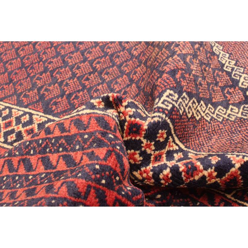 ECARPETGALLERY Hand-knotted Teimani Dark Navy Wool Rug - 2'10 x 4'2