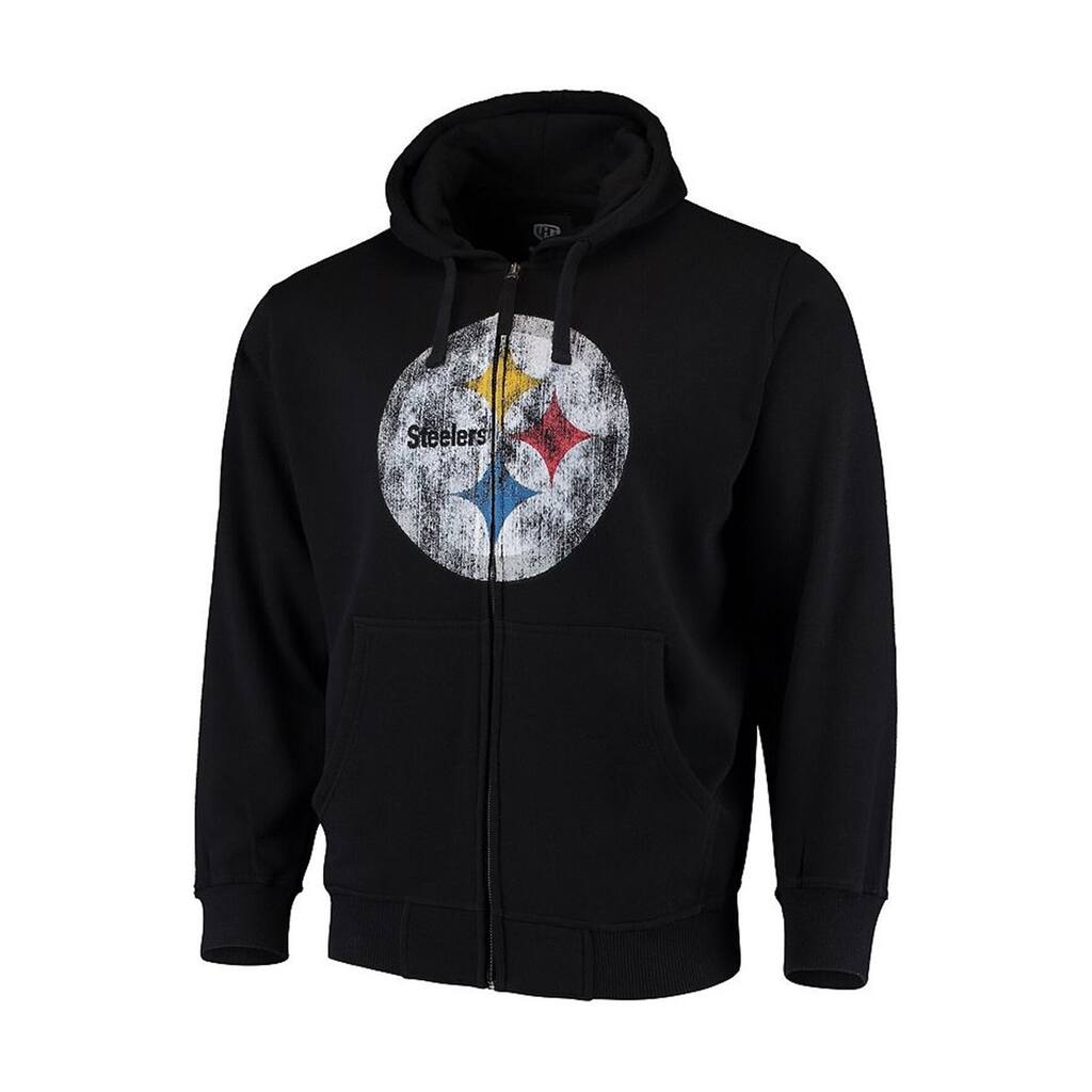 STARTER Mens Pittsburgh Steelers Hoodie Sweatshirt, Black, XX-Large