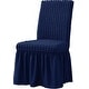 preview thumbnail 15 of 39, Subrtex Set-of-4 Stretch Dining Chair Cover Ruffle Skirt Slipcovers