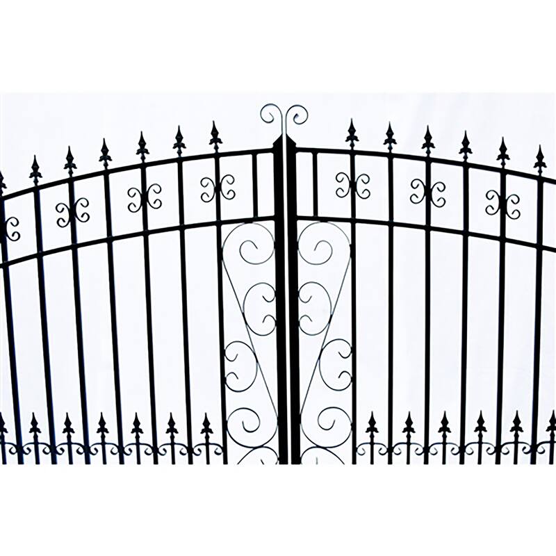 ALEKO Venice Style Steel Dual Driveway Gate 12 ft with Pedestrian Gate