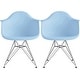 preview thumbnail 15 of 28, 2xhome Designer Molded Plastic Arm Chairs With Back Wire Eiffel Matte Office Retro Pyramid Dining Room Bedroom Work