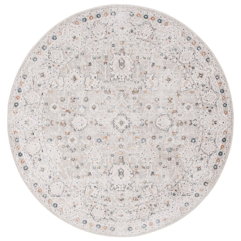 SAFAVIEH Rana Raitsa Oriental Boho Rug - 6'7" Round - 6'7" Round - Ivory/Beige