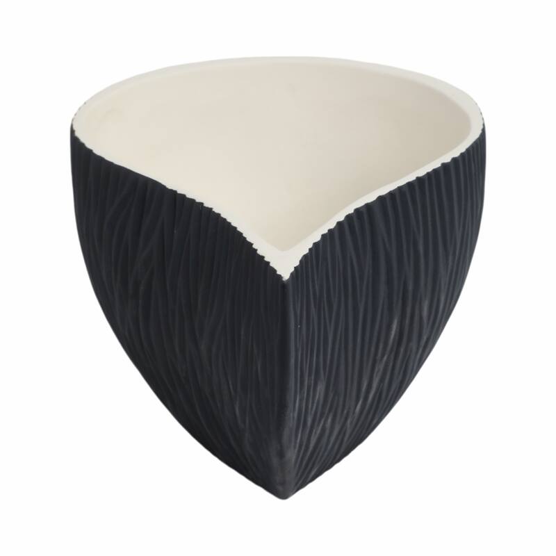 Teardrop Textured Decorative Bowl for Home Decor - Black and White