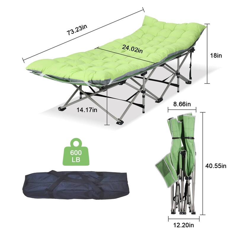 Portable Camping Cot with Mattress