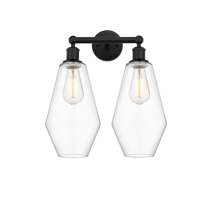 Innovations Lighting Cindyrella - 2 Light 16" Bath Vanity Light - Clear/Matte Black