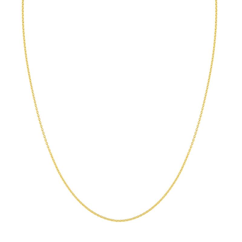 Curata 14k Yellow Gold 1.5mm Cable Chain Necklace (Lobster)
