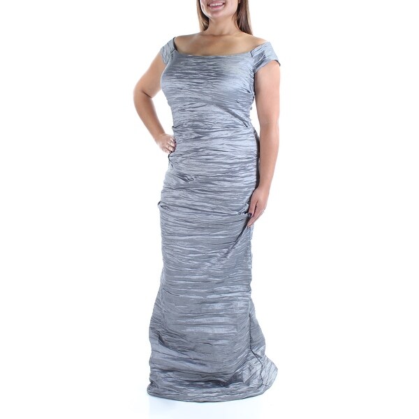 alex evenings silver dress