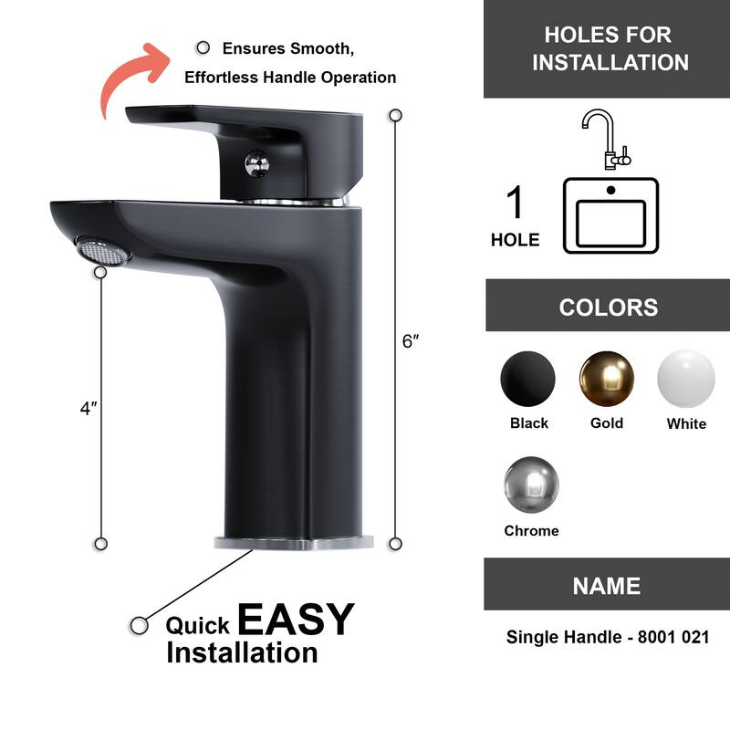 Dowell 8001/021 Series Single Handle Bathroom Faucet