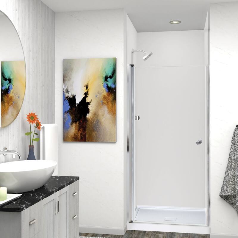 Transolid LSD257006C 70" High x 25" Wide Pivot Frameless Shower Door