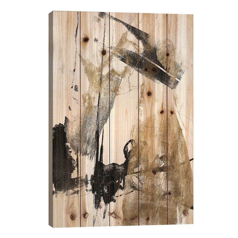 Glam & Black II Print On Wood by Jennifer Goldberger - Multi-Color - 40x26x1.5