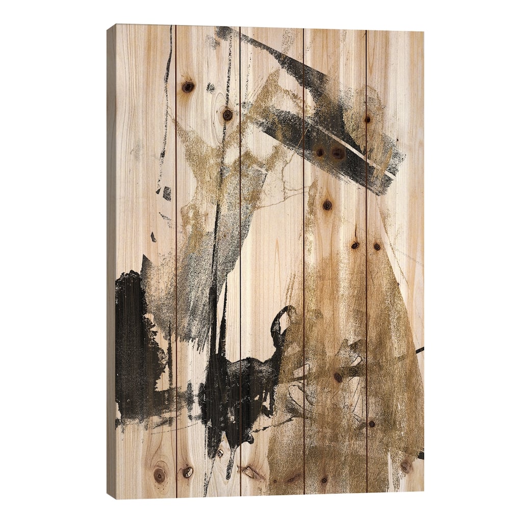 Glam & Black II Print On Wood by Jennifer Goldberger - Multi-Color