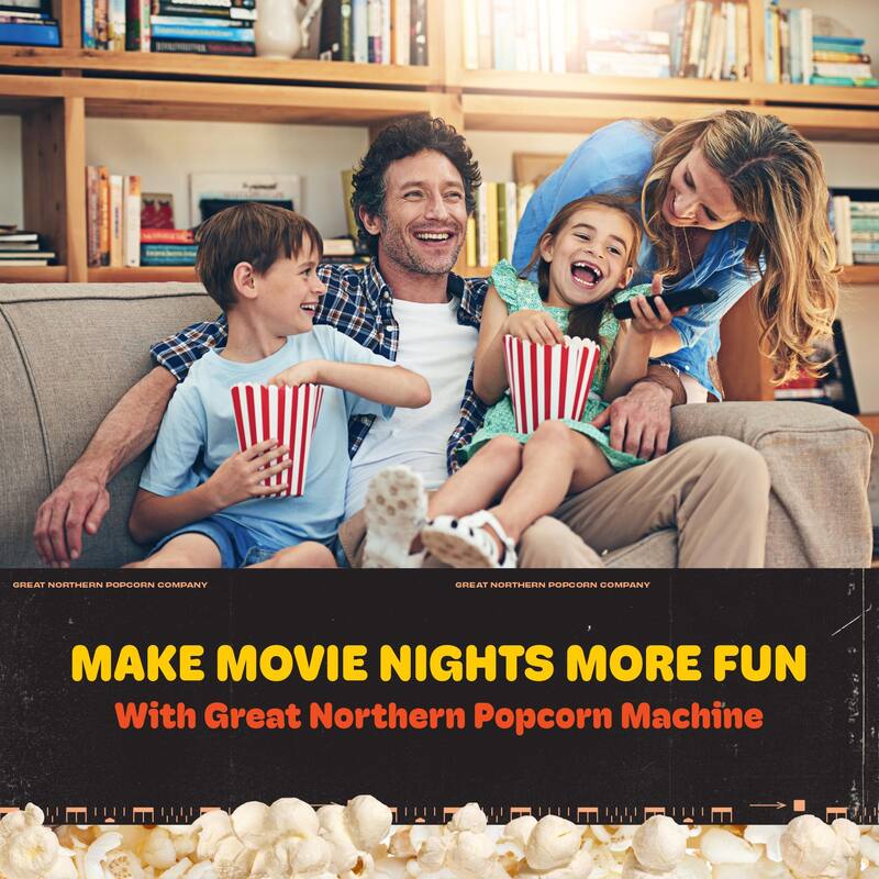 Popcorn Machine - Big Bambino Old Fashioned Popcorn Maker by Great Northern Popcorn (Red)