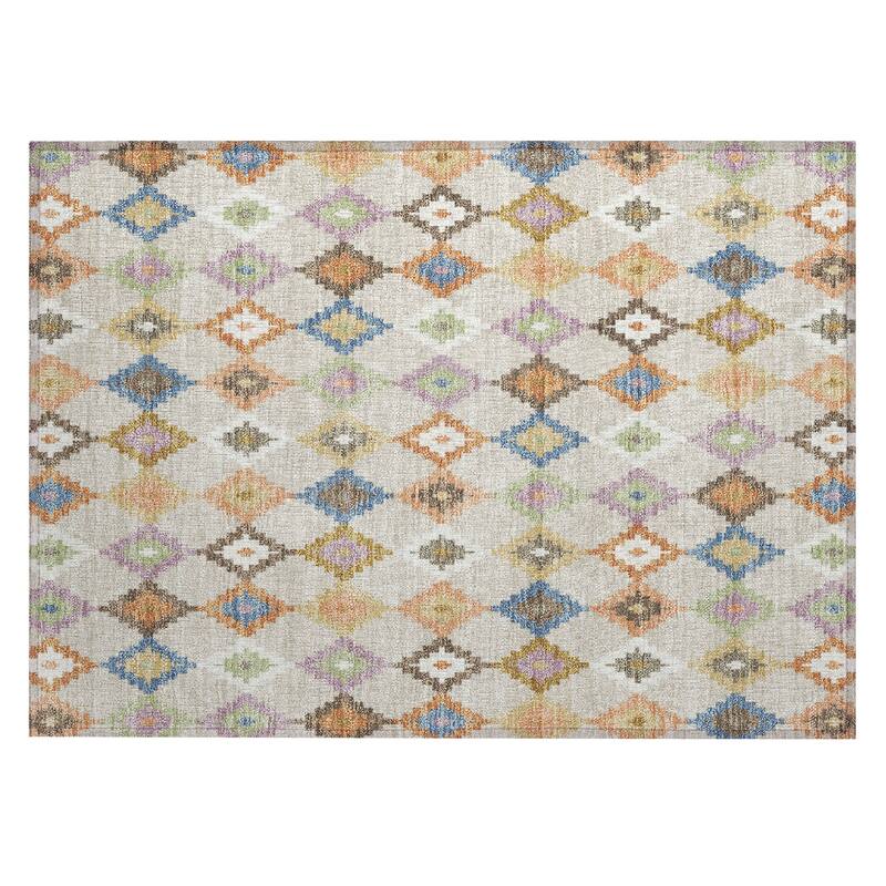 Machine Washable Indoor/ Outdoor Global Ahmet Chantille Rug