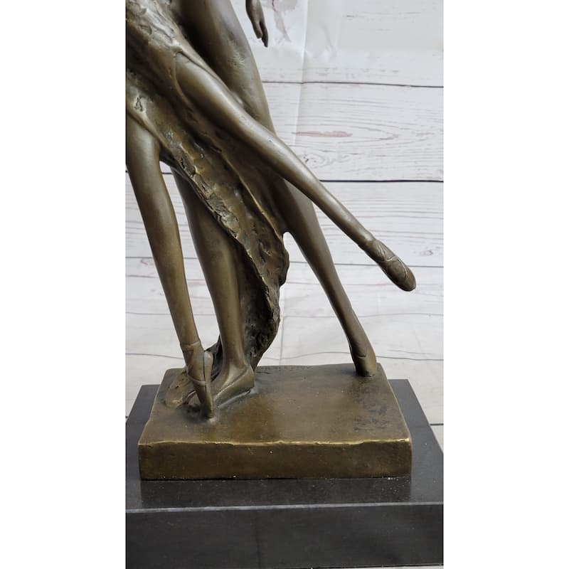 Bronze Sculpture Modern Art Pair Of Ballerina Dancers By Aldo Vitaleh Figurine