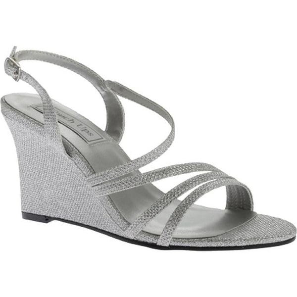 Touch Ups Women's Phyllis Wedge Sandal Silver Shimmer