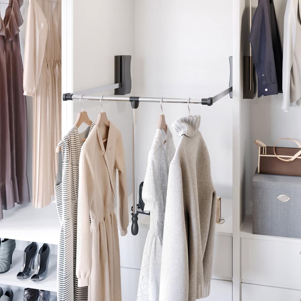 Hardware Resources 23 Inch Wide Pull Down Closet Rod