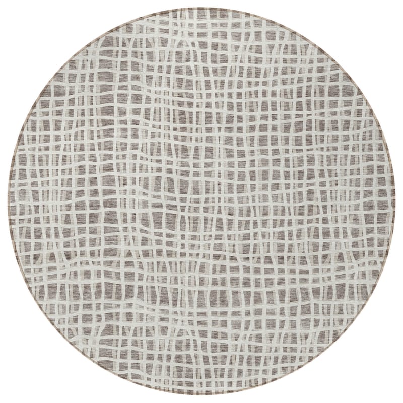HomeRoots Striped Transitional Rectangle Outdoor Rug