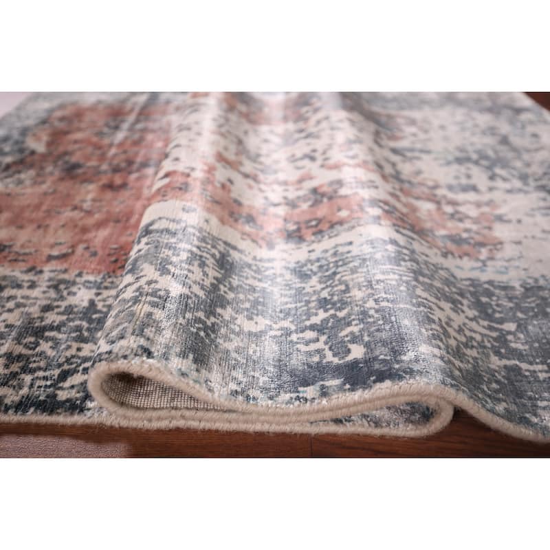 Contemporary Abstract Indian Foyer Rug Handmade Wool Carpet - 2'7"x 4'10"
